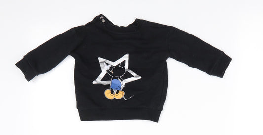 Disney Baby Boys Blue Animal Print Cotton Pullover Jumper Size 3-6 Months - Mickey The True Original
