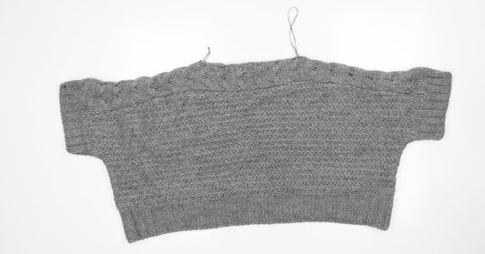 M&S Mens Grey Round Neck  Acrylic Pullover Jumper Size L