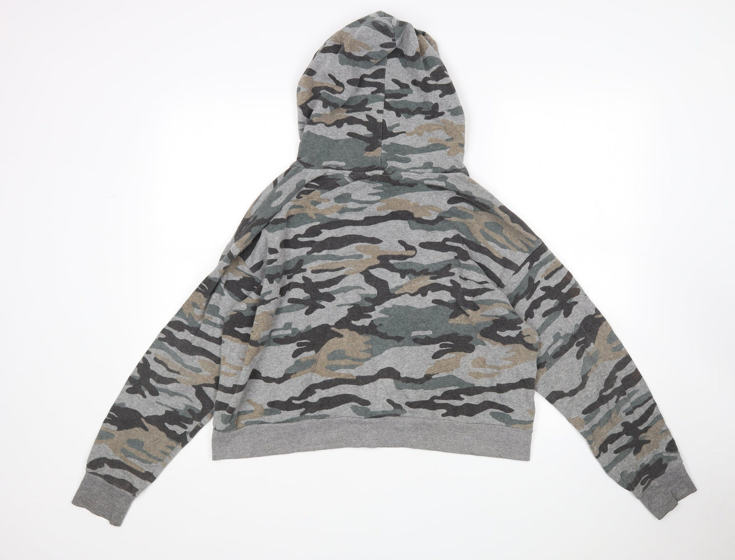 FOREVER 21 Womens Multicoloured Camouflage Cotton Pullover Hoodie Size L