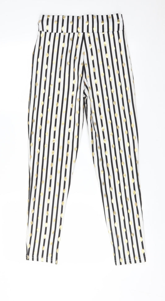 Preworn Womens Multicoloured Striped Polyamide  Trousers Size M L27 in Regular