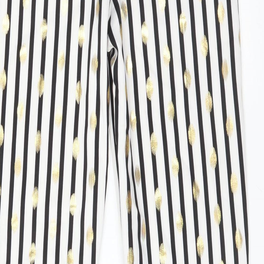 Preworn Womens Multicoloured Striped Polyamide  Trousers Size M L27 in Regular