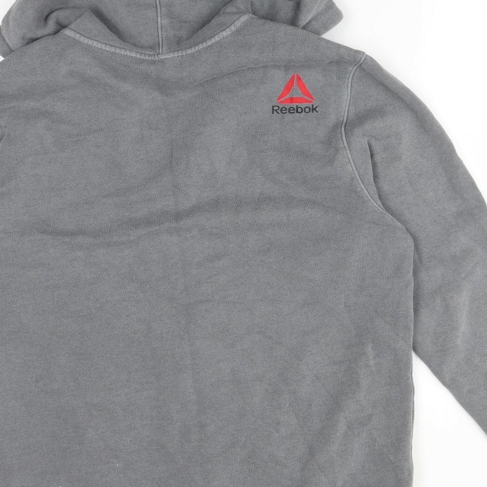 Reebok Mens Grey  Cotton Full Zip Hoodie Size M   - FORGING ELITE FITNESS