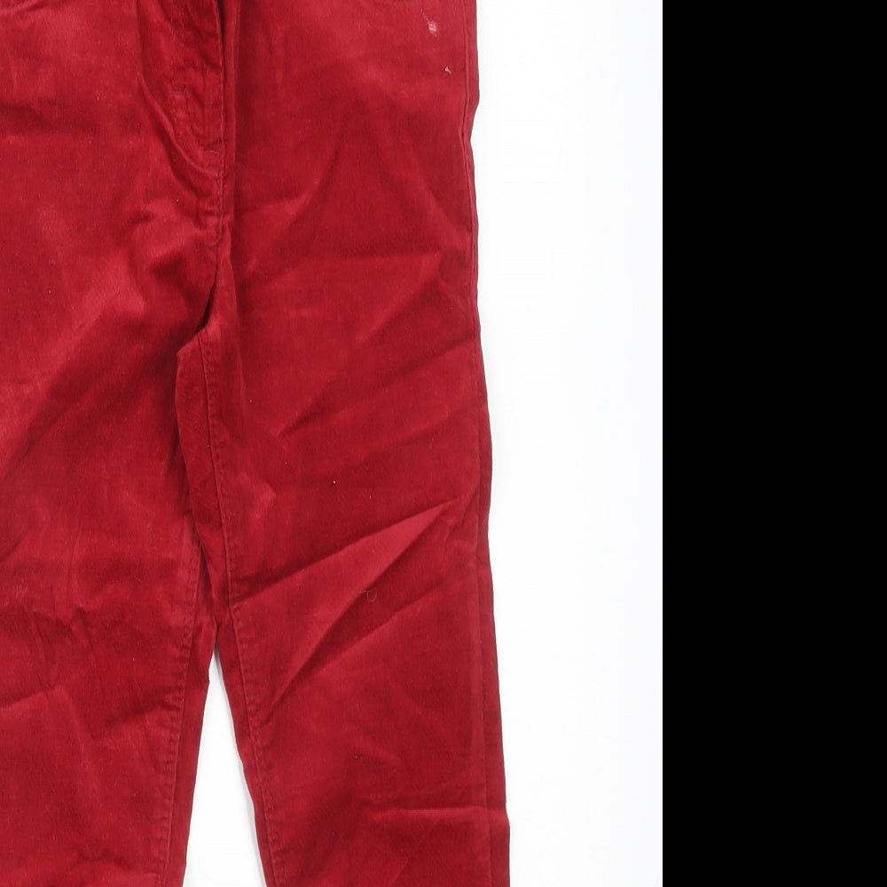 NEXT Girls Red  Cotton Straight Jeans Size 7 Years  Regular