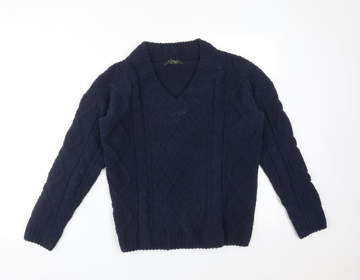 Primark Mens Blue Striped Polyester Pullover Sweatshirt Size S