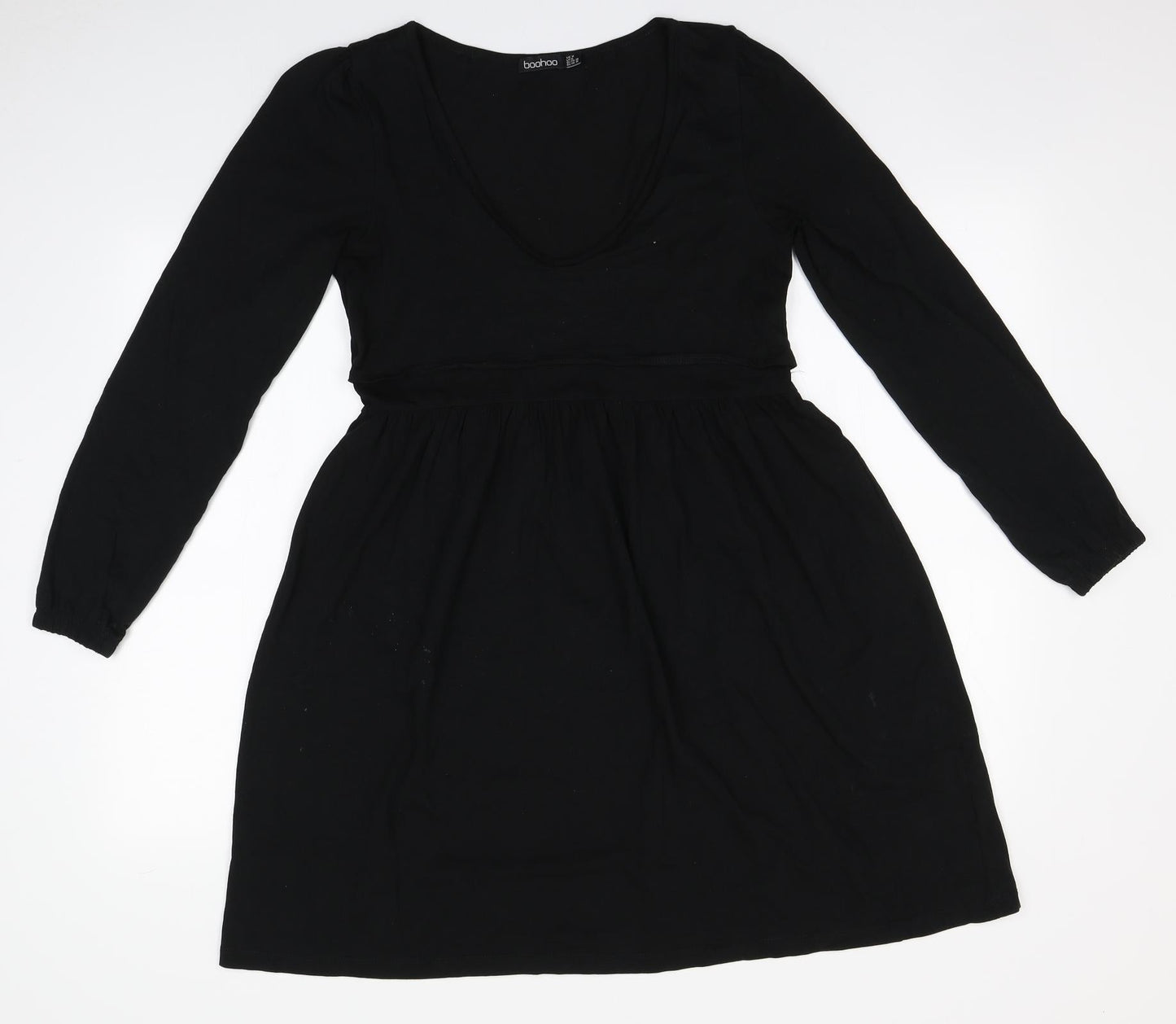 Boohoo Womens Black   A-Line  Size 10  Round Neck