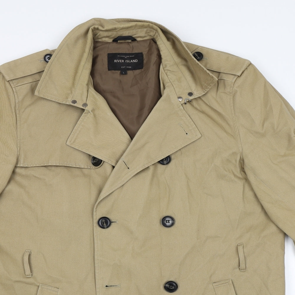River Island Womens Brown   Overcoat Coat Size L