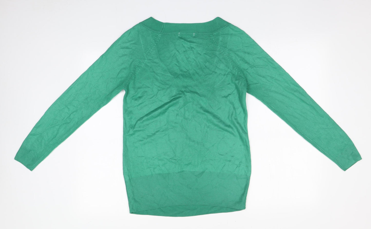 Preworn Womens Green Round Neck  Acrylic Pullover Jumper Size 10