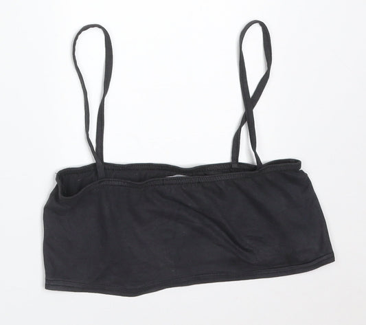 PRETTYLITTLETHING Womens Grey  Polyester Camisole T-Shirt Size 8 Square Neck
