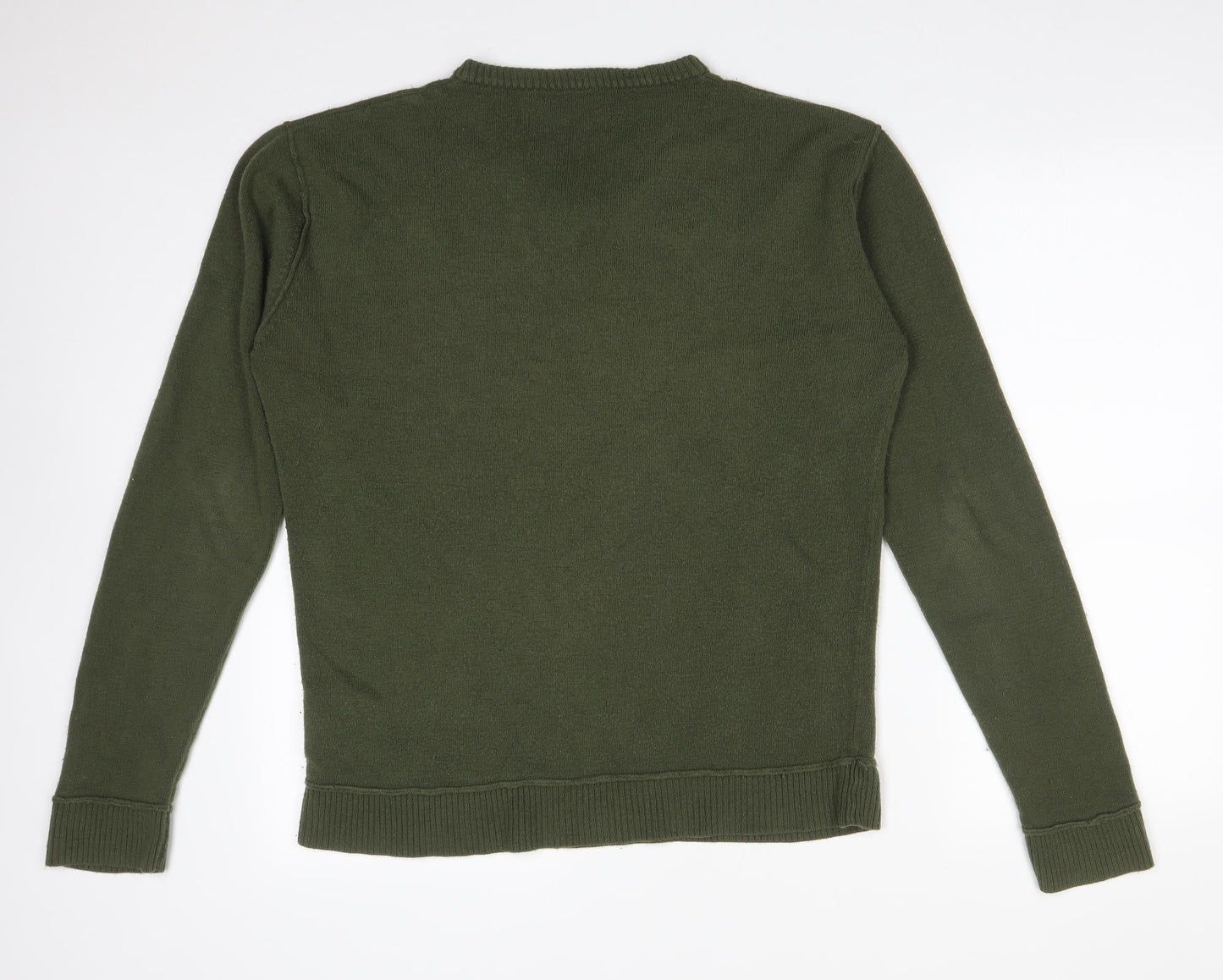 SIMON CLARK Mens Green  Acrylic Pullover Sweatshirt Size L