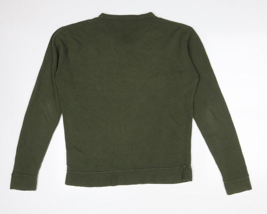 SIMON CLARK Mens Green  Acrylic Pullover Sweatshirt Size L