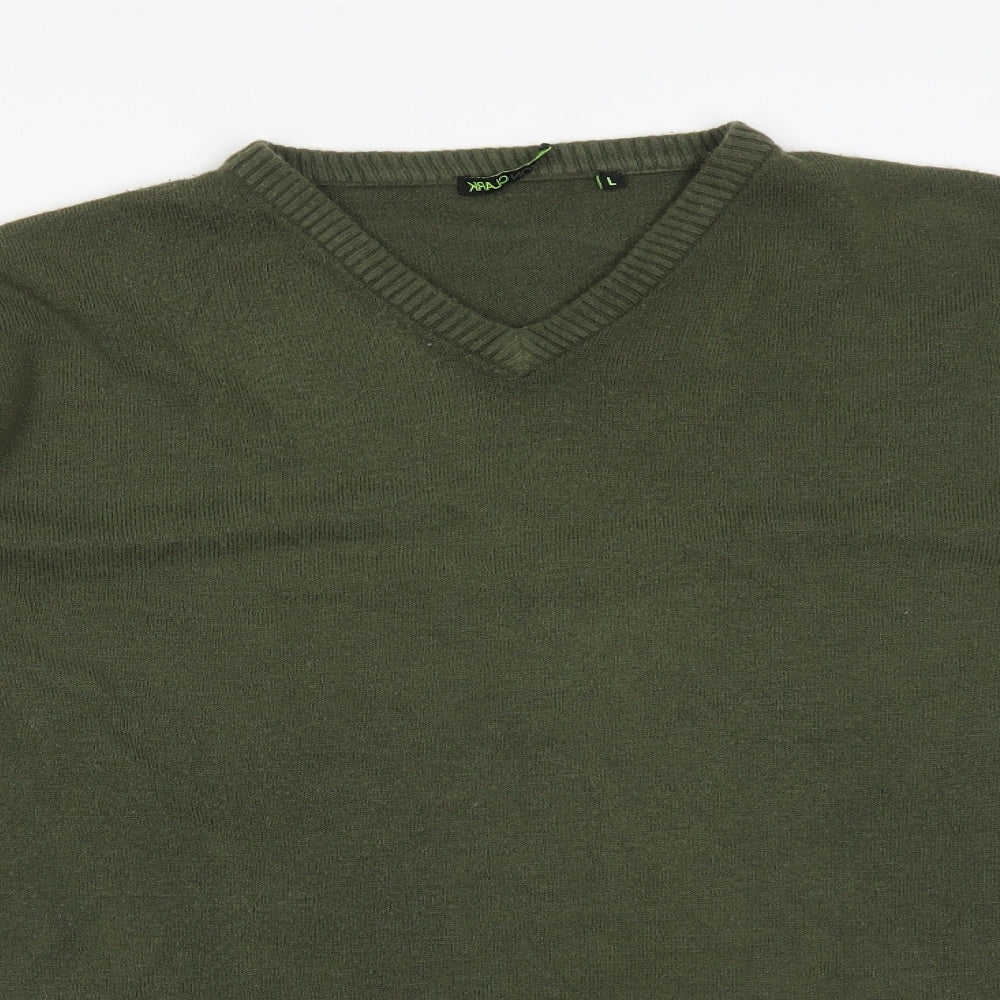 SIMON CLARK Mens Green  Acrylic Pullover Sweatshirt Size L