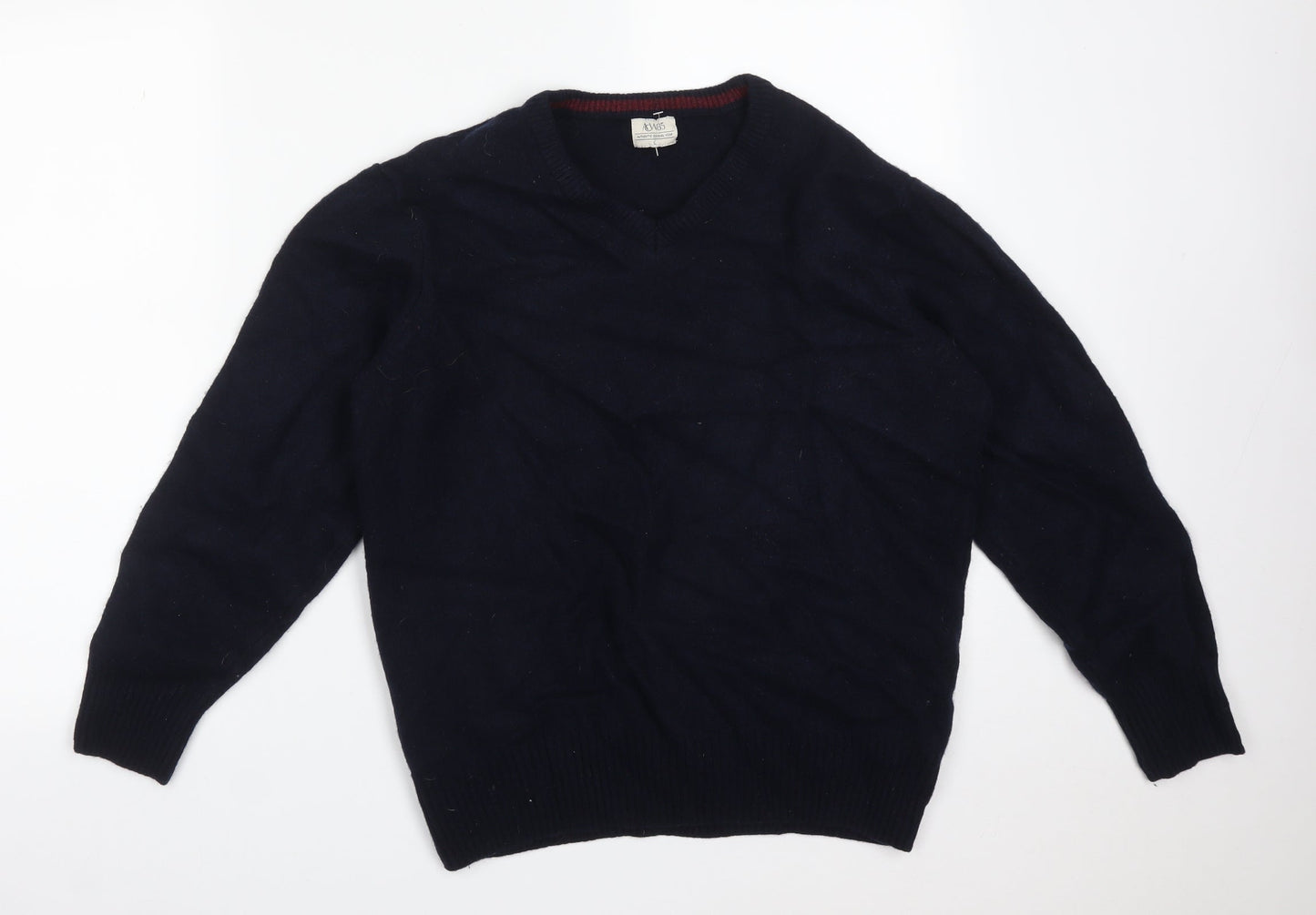 AUTHENTIC CASUAL WEAR Mens Blue  Wool Pullover Sweatshirt Size L