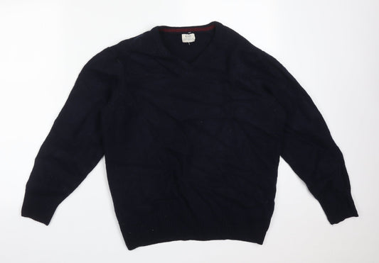 AUTHENTIC CASUAL WEAR Mens Blue  Wool Pullover Sweatshirt Size L