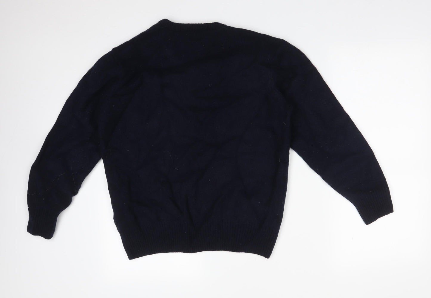 AUTHENTIC CASUAL WEAR Mens Blue  Wool Pullover Sweatshirt Size L