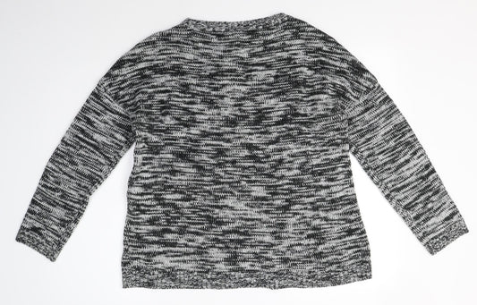 Janina Womens Grey Round Neck  Acrylic Pullover Jumper Size 14   - Christmas