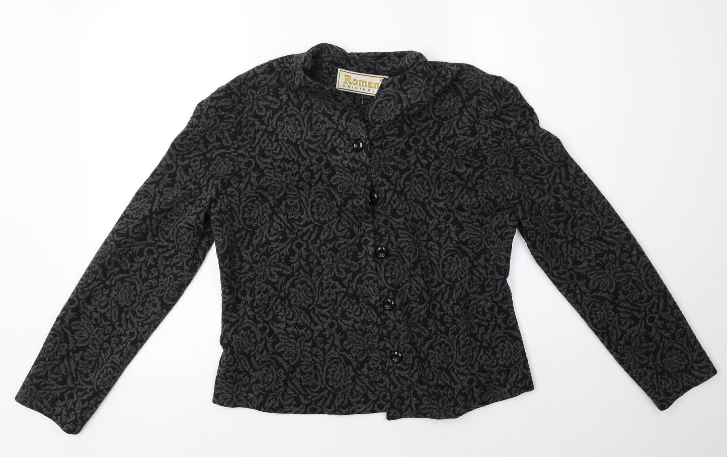Roman Womens Grey Floral  Jacket  Size 12