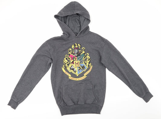 Harry Potter by Primark Mens Grey  Polyester Pullover Hoodie Size XS   - Hogwarts