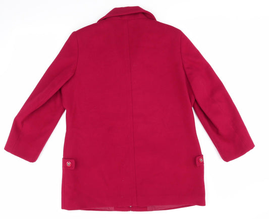 Classics Womens Red   Overcoat Coat Size 14   - Deep Red