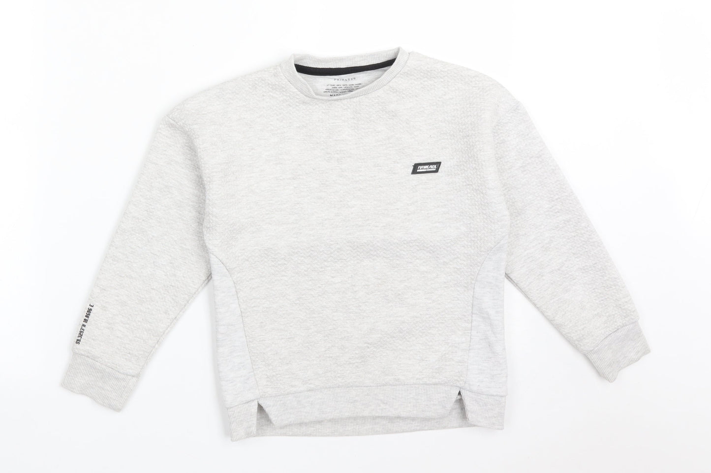 Primark Boys Grey Argyle/Diamond Polyester Pullover Sweatshirt Size 6-7 Years