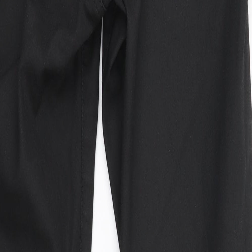 Topshop Womens Black  Cotton Trousers  Size 28 in L28 in Regular