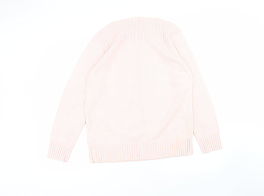 Liz Claiborne Womens Pink Round Neck  Acrylic Pullover Jumper Size M