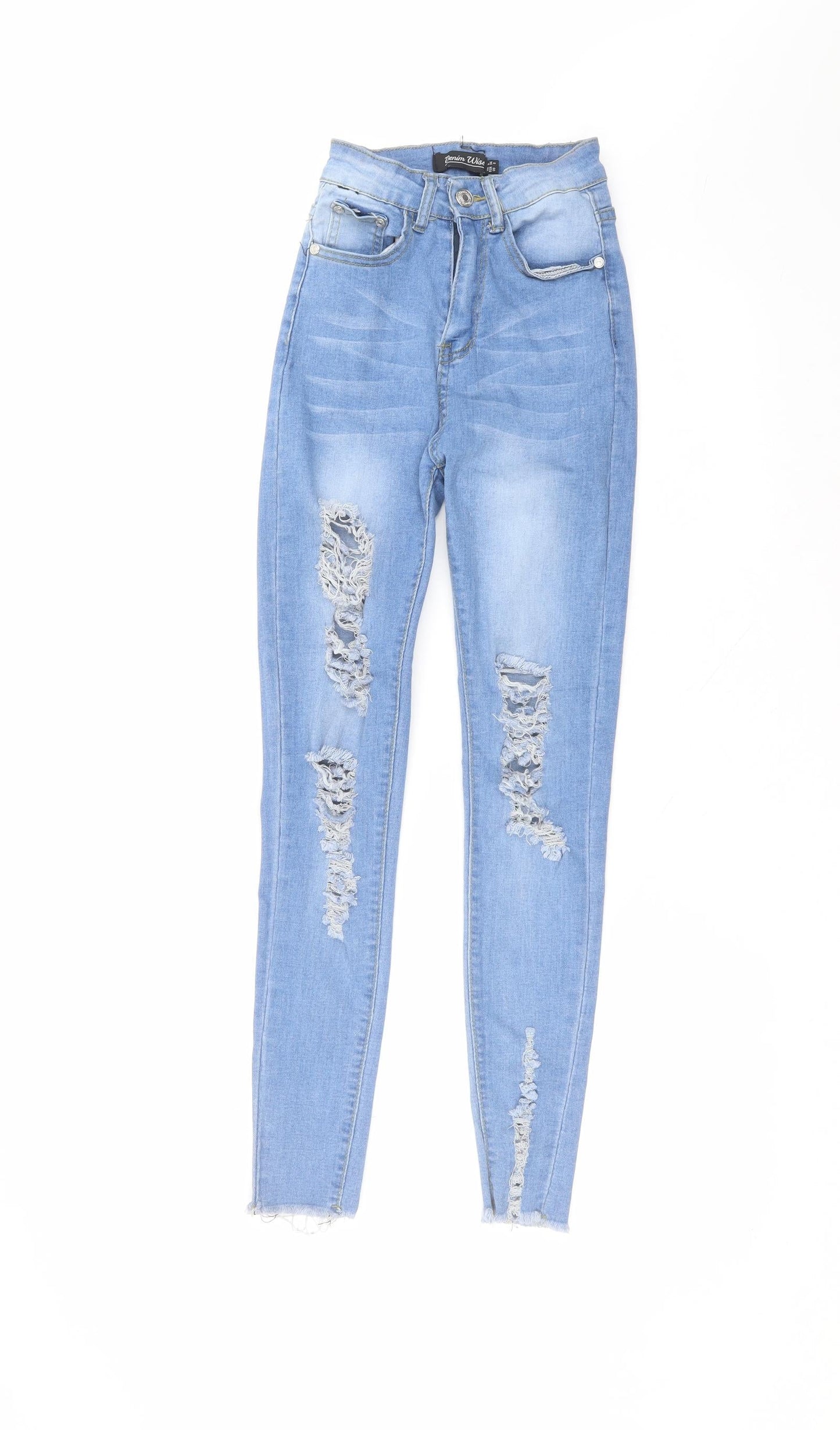 Denim Wise Womens Blue  Cotton Skinny Jeans Size 6 L24 in Regular