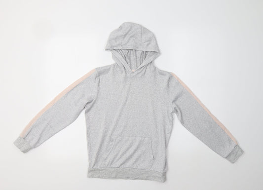 Matalan Girls Grey  Polyester Pullover Hoodie Size 10 Years