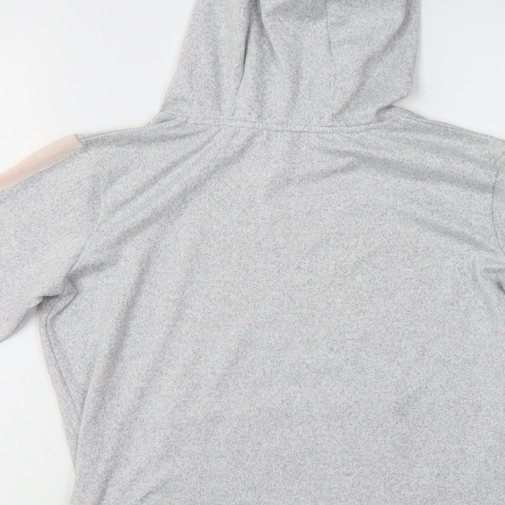 Matalan Girls Grey  Polyester Pullover Hoodie Size 10 Years