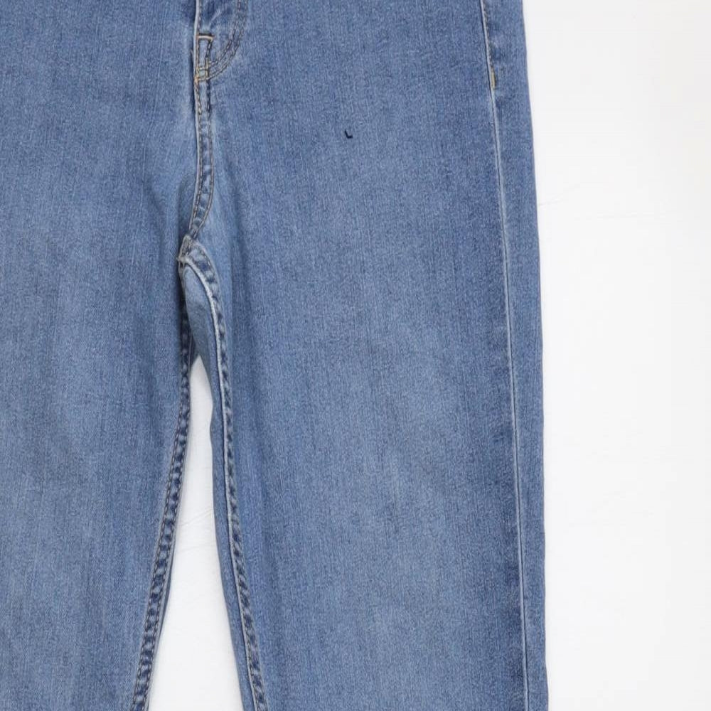 H&M Womens Blue  Cotton Skinny Jeans Size 28 L30 in Regular