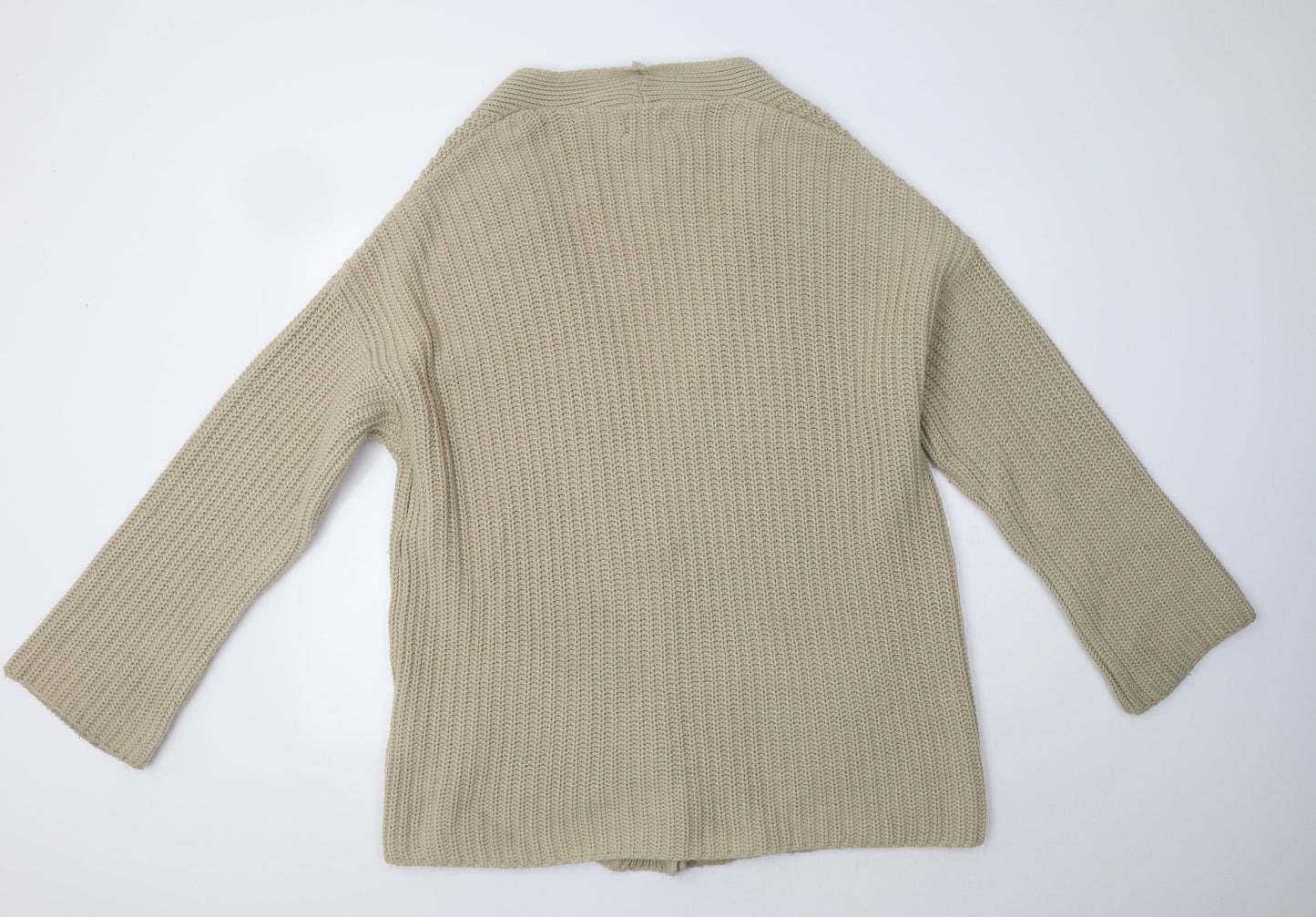 ASOS Womens Beige V-Neck  Acrylic Cardigan Jumper Size S