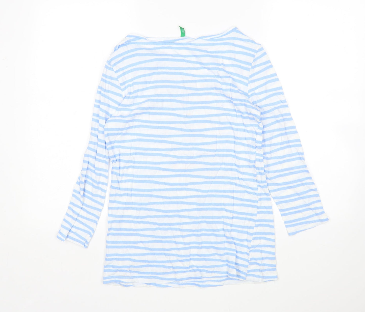 United Colors of Benetton Girls Multicoloured Striped Cotton T-Shirt Dress  Size 13-14 Years  Round Neck