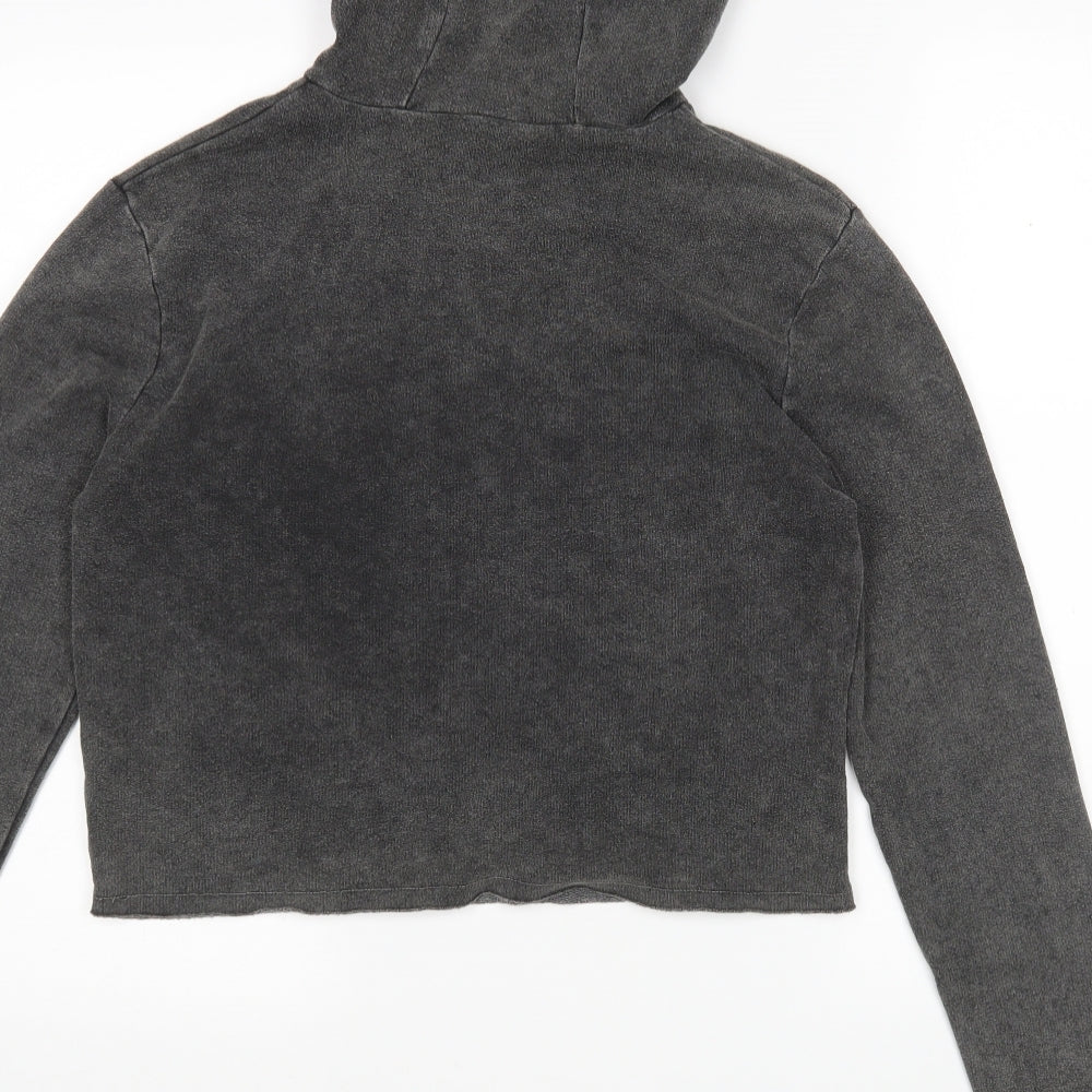 M&Co Girls Grey  Cotton Pullover Hoodie Size 14 Years