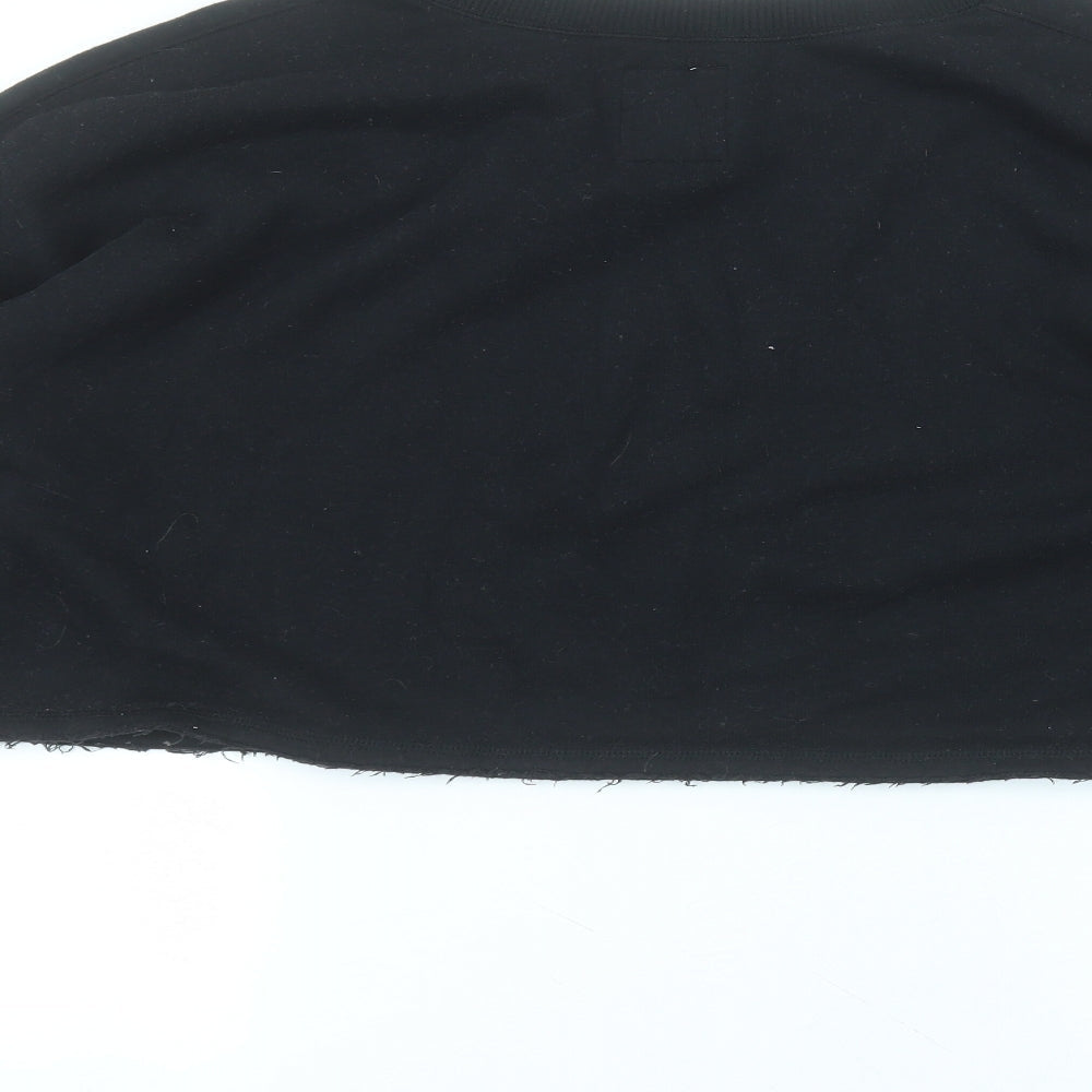 Hollister Womens Black Round Neck  Cotton Pullover Jumper Size L