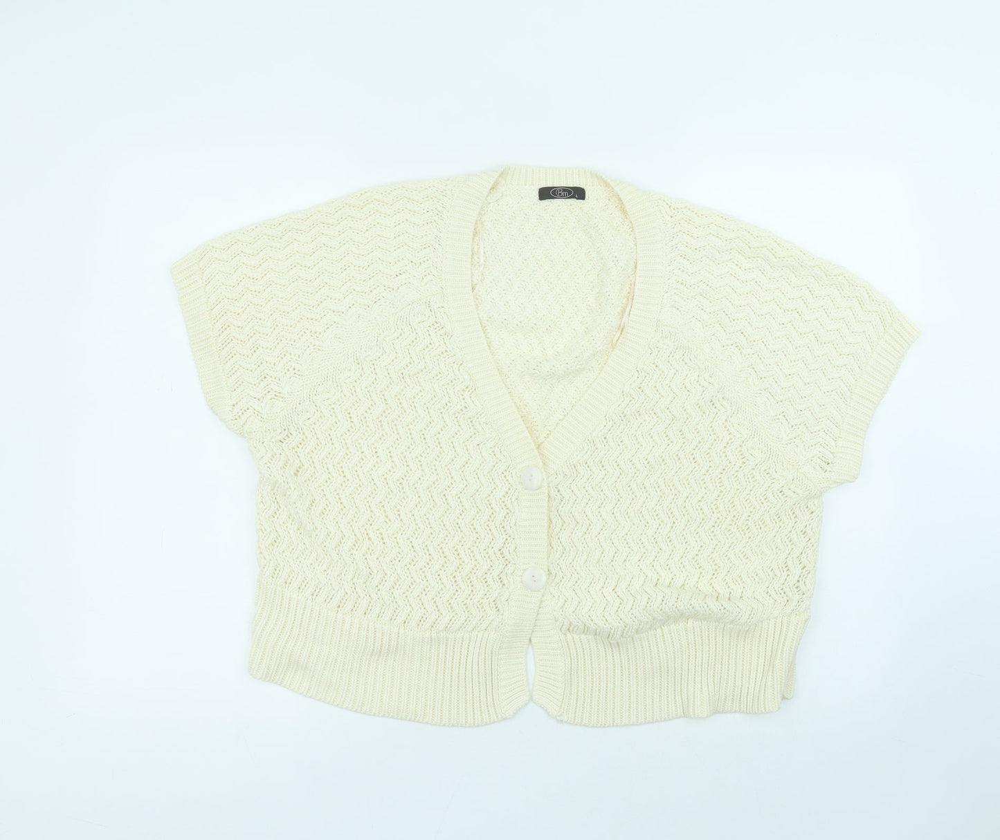 BM Womens White   Jacket Coatigan Size L