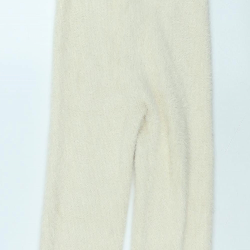 Matalan Girls White  Polyamide Sweatpants Trousers Size 10 Years  Regular