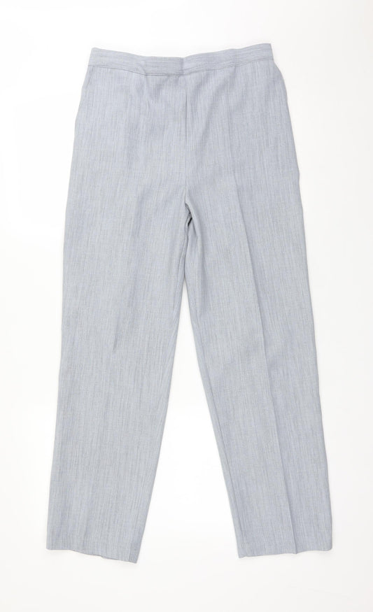 Preworn Womens Grey  Polyester Trousers  Size 14 L28 in Regular