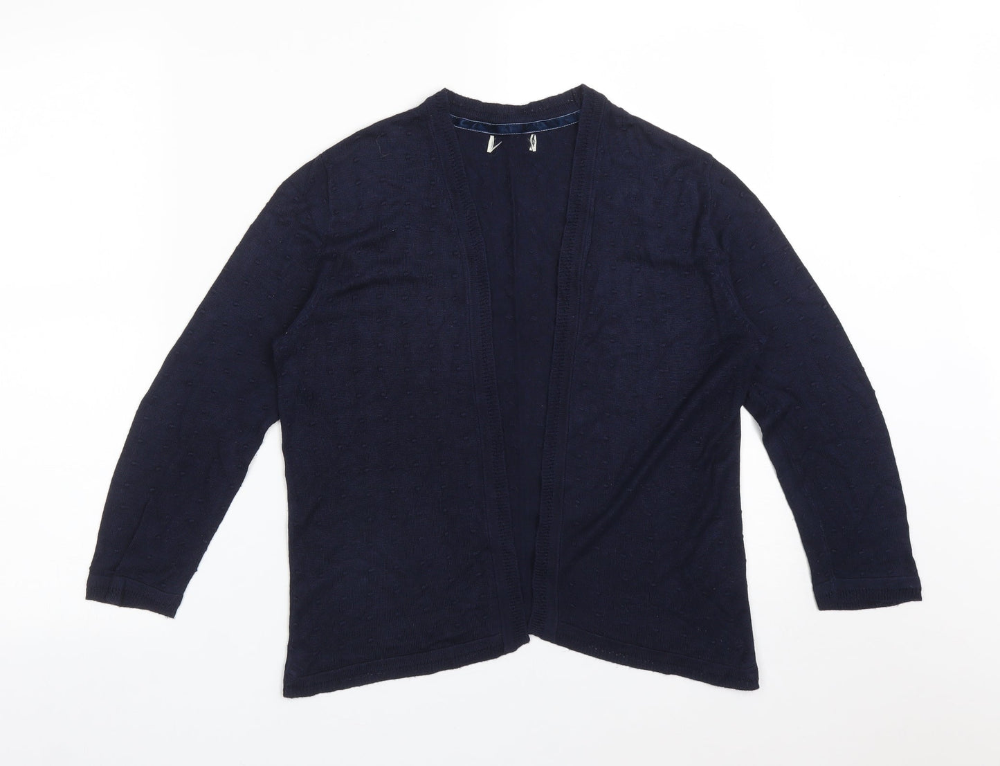 Matalan Womens Blue  Polka Dot Viscose Cardigan Jumper Size 14