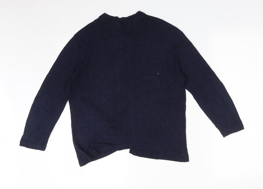 Matalan Womens Blue  Polka Dot Viscose Cardigan Jumper Size 14