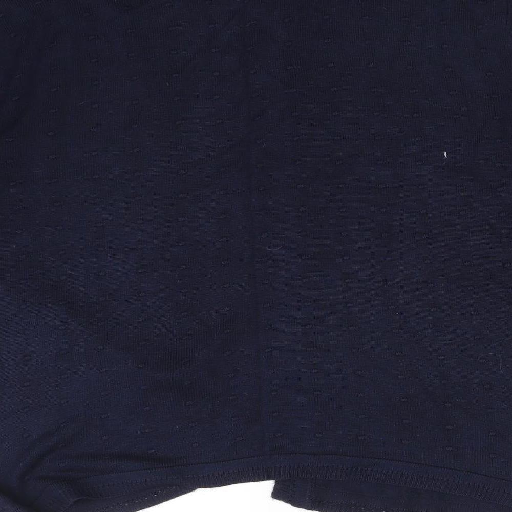 Matalan Womens Blue  Polka Dot Viscose Cardigan Jumper Size 14