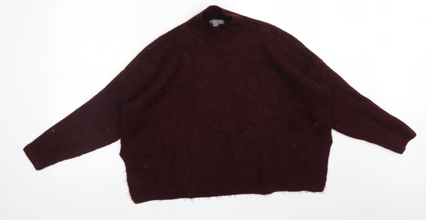 Primark Womens Red  Acrylic Pullover Sweatshirt Size 2XL