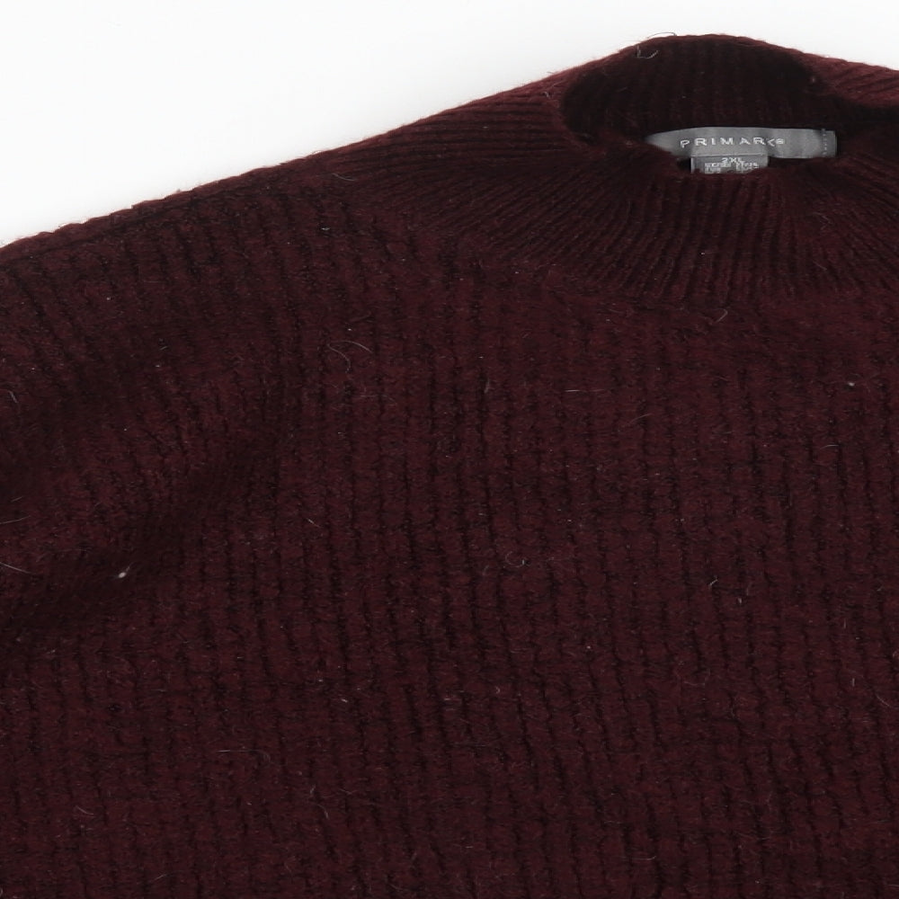 Primark Womens Red  Acrylic Pullover Sweatshirt Size 2XL