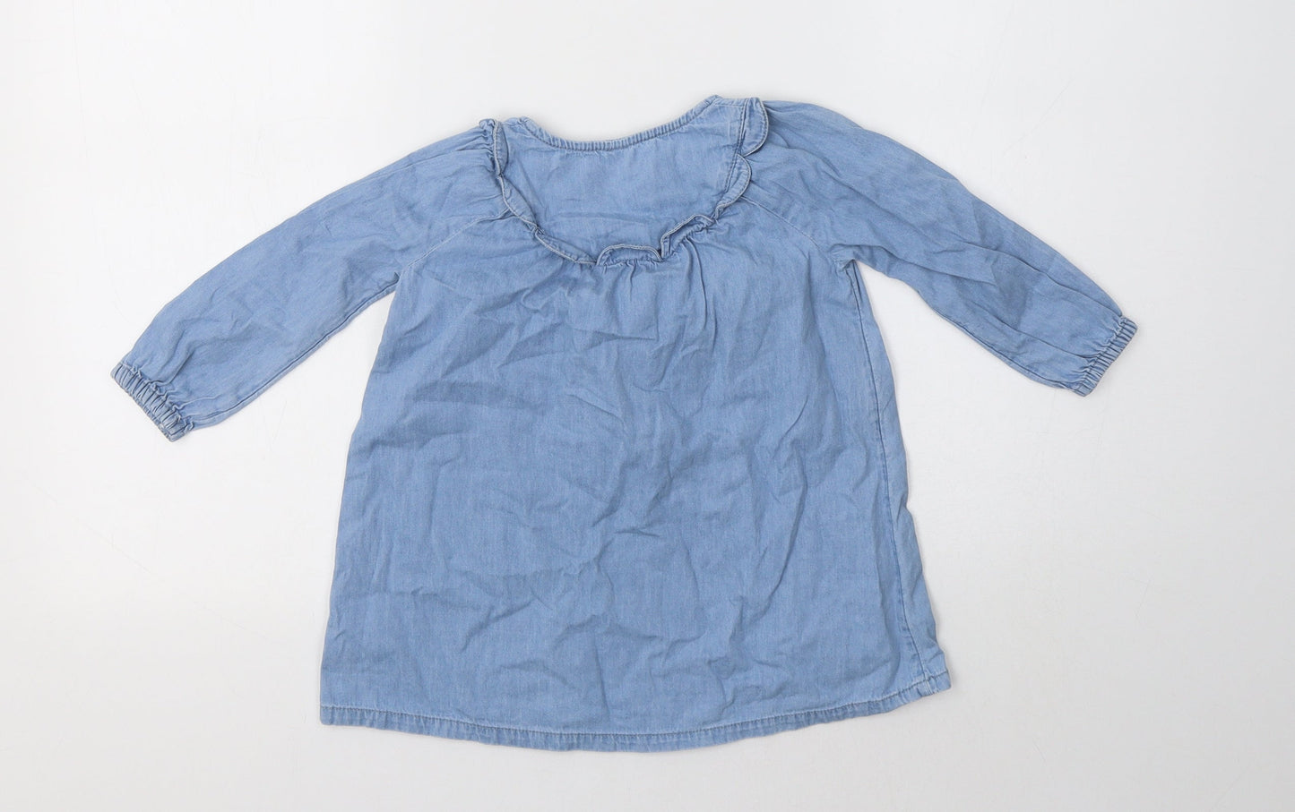 TU Baby Blue  Cotton Shirt Dress  Size 12-18 Months  Henley