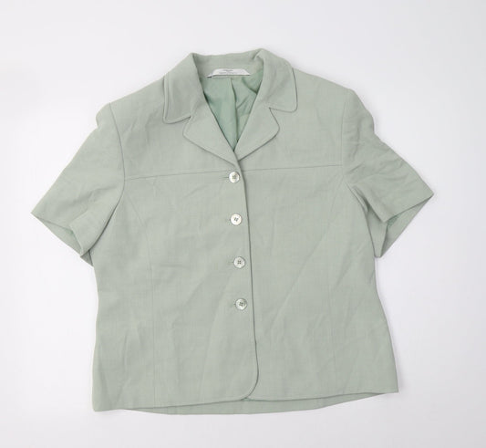 M&S Womens Green   Jacket Blazer Size 18