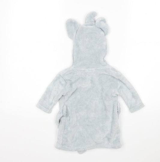 Preworn Boys Grey Animal Print Polyester  Gown Size 6-9 Months