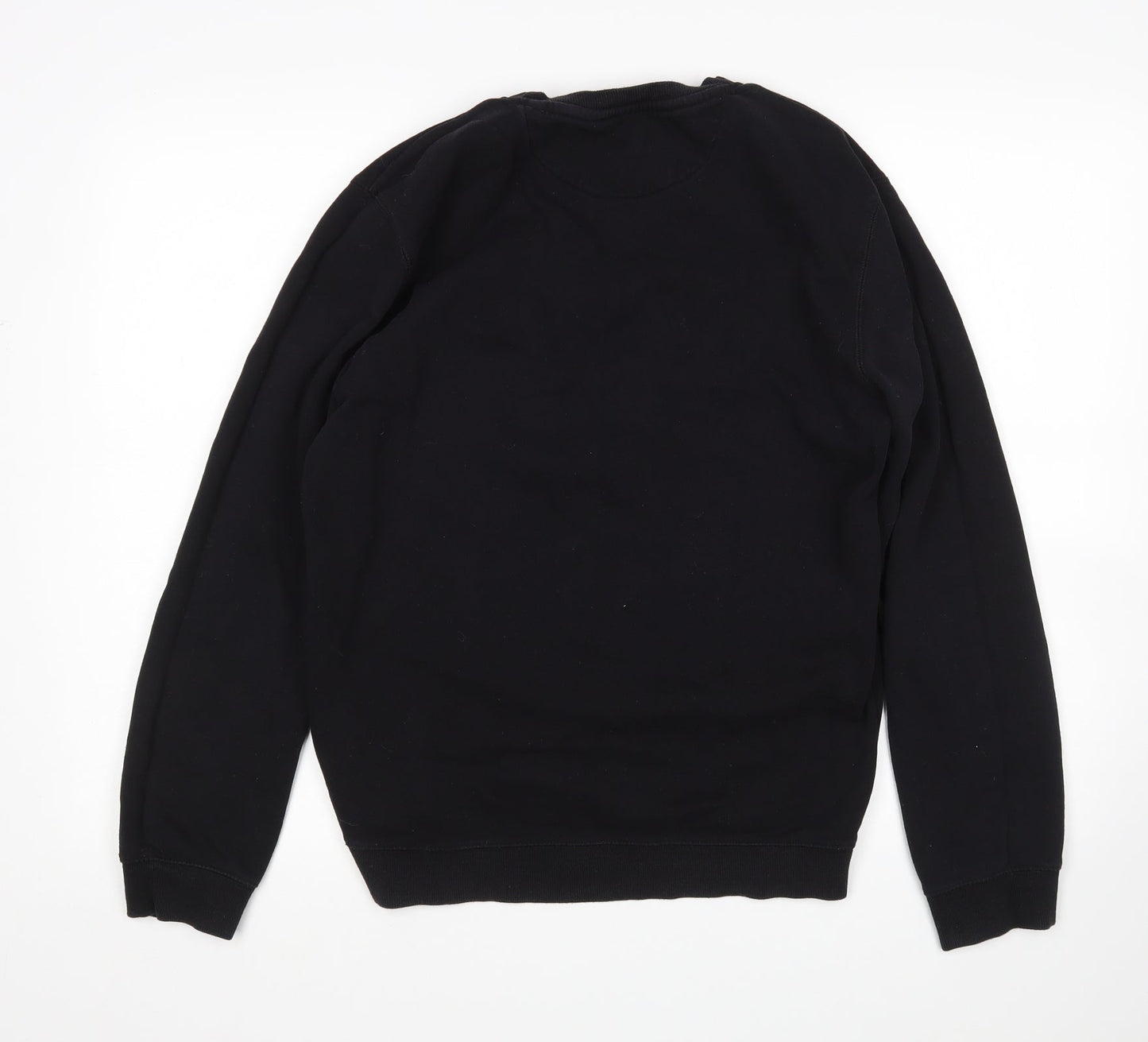 Matalan Mens Black  Cotton Pullover Sweatshirt Size S