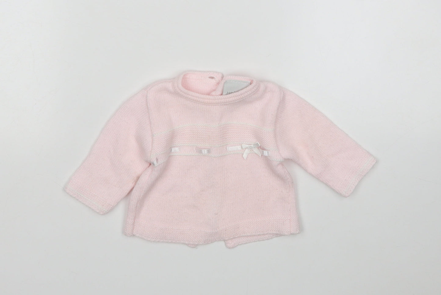 Jandelion Girls Pink  Acrylic Cardigan Jumper Size 0-3 Months   - NewBorn