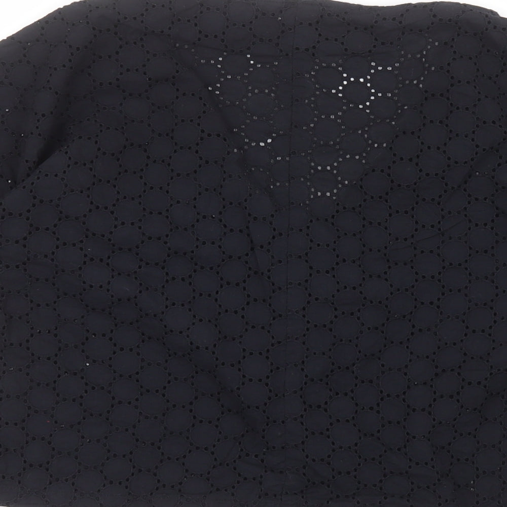 ASOS Womens Black V-Neck  Cotton Cardigan Jumper Size 8