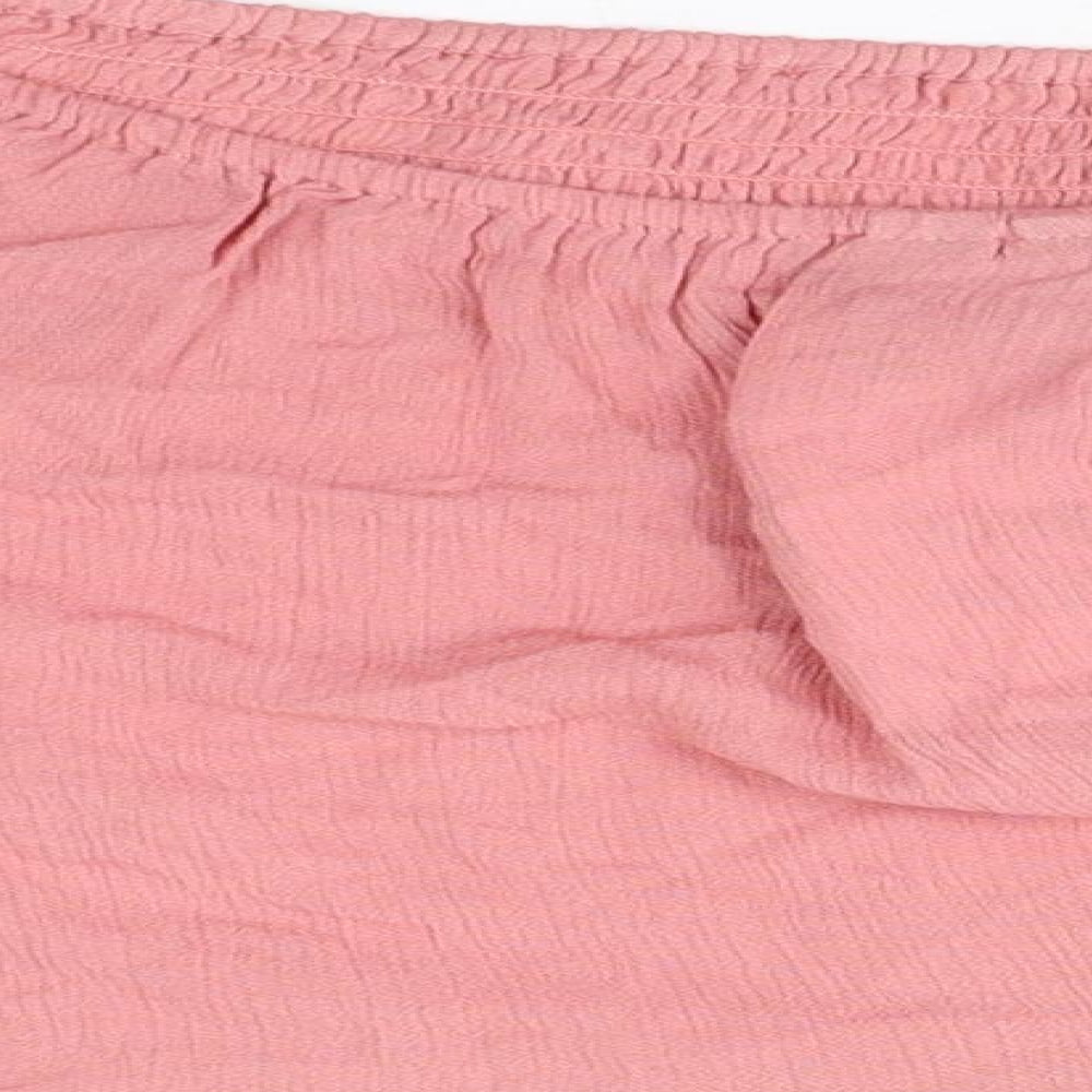ASOS Womens Pink  Viscose Basic T-Shirt Size 4 Round Neck