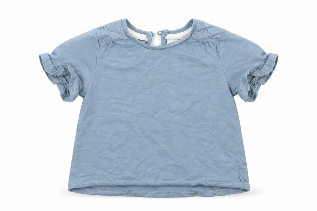 TU Baby Blue  100% Cotton Basic T-Shirt Size 18-24 Months Round Neck
