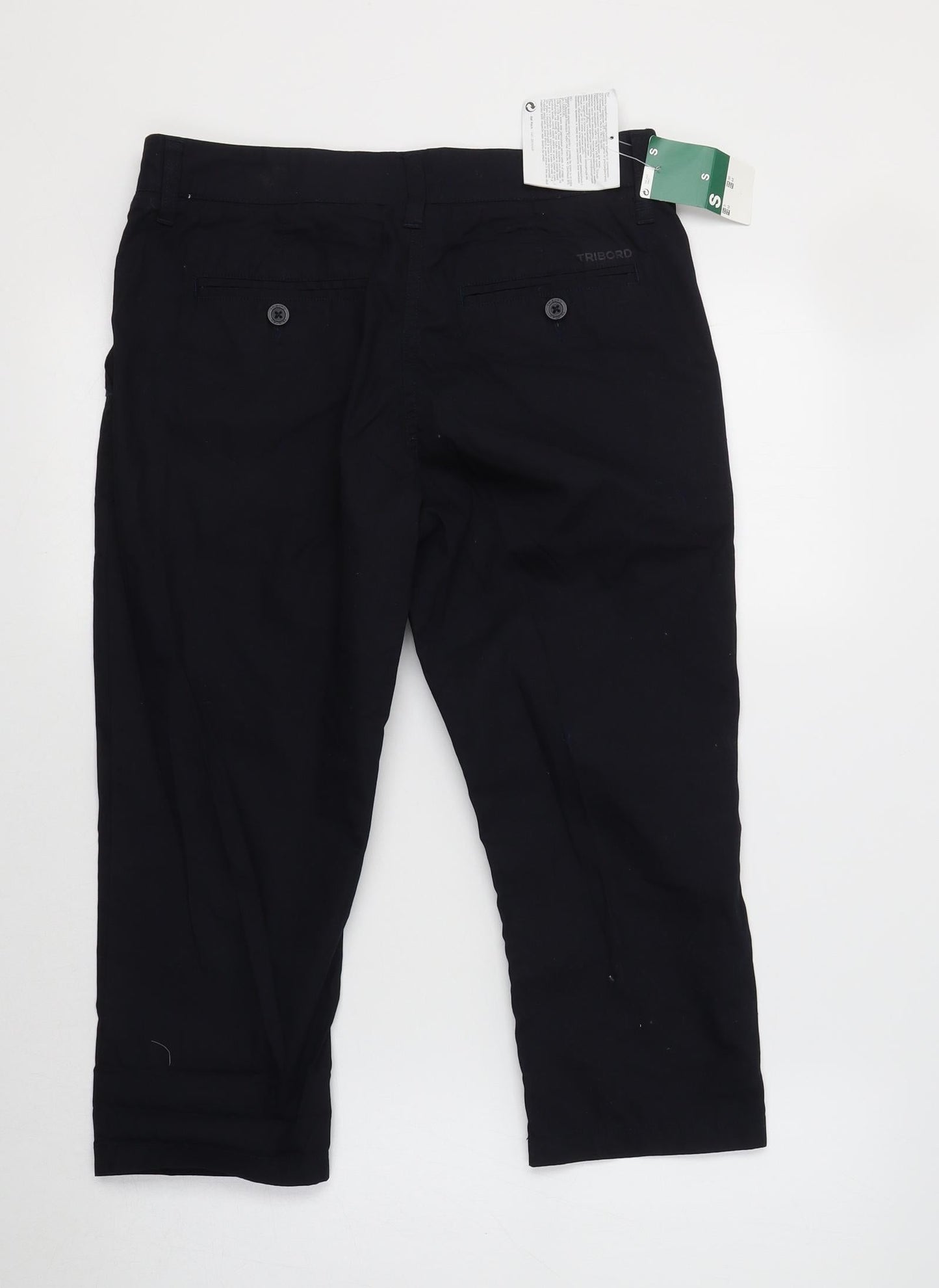 Oxy Lane Womens Blue  Cotton Cropped Trousers Size 10 L21 in Regular